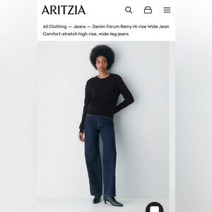Aritzia Denim Forum Raw Denim Remy Wide Leg Jeans😍😍😍